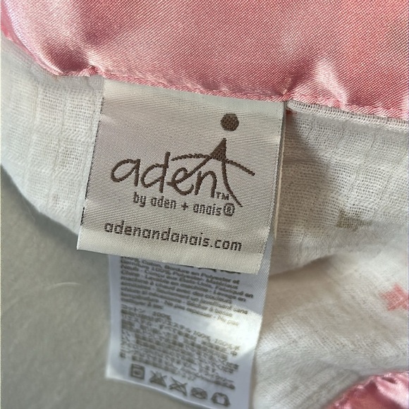 Aden + Anais -NWOT White and Pink muslin cotton bunny Lovey security blanket - Picture 3 of 5